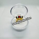 خاتم قصيص مطلي بالذهب الخالص