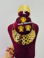 طقم ريش نحاس مطلي ذهب